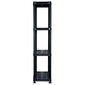 vidaXL hoiuriiul 4-korruseline, must, 61 x 30,5 x 130 cm, plast hind ja info | Riiulid tööriistadele | kaup24.ee