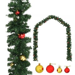 vidaXL jõuluvanik jõulukuulidega 20 m hind ja info | Kunstkuused | kaup24.ee