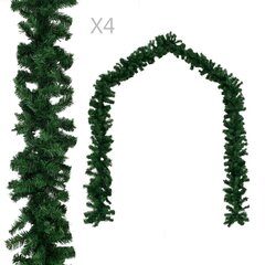 vidaXL jõuluvanikud 4 tk, roheline, 270 cm, PVC hind ja info | Kunstkuused | kaup24.ee