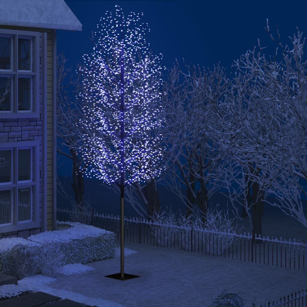 vidaXL jõulupuu 2000 LEDi, sinine valgus, kirsiõied 500 cm цена и информация | Jõulukaunistused | kaup24.ee
