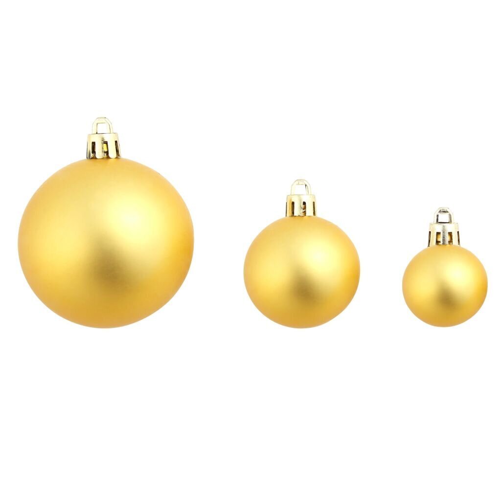 vidaXL 100-osaline jõulukuulide komplekt, 6 cm, kuldne цена и информация | Kuuseehted | kaup24.ee