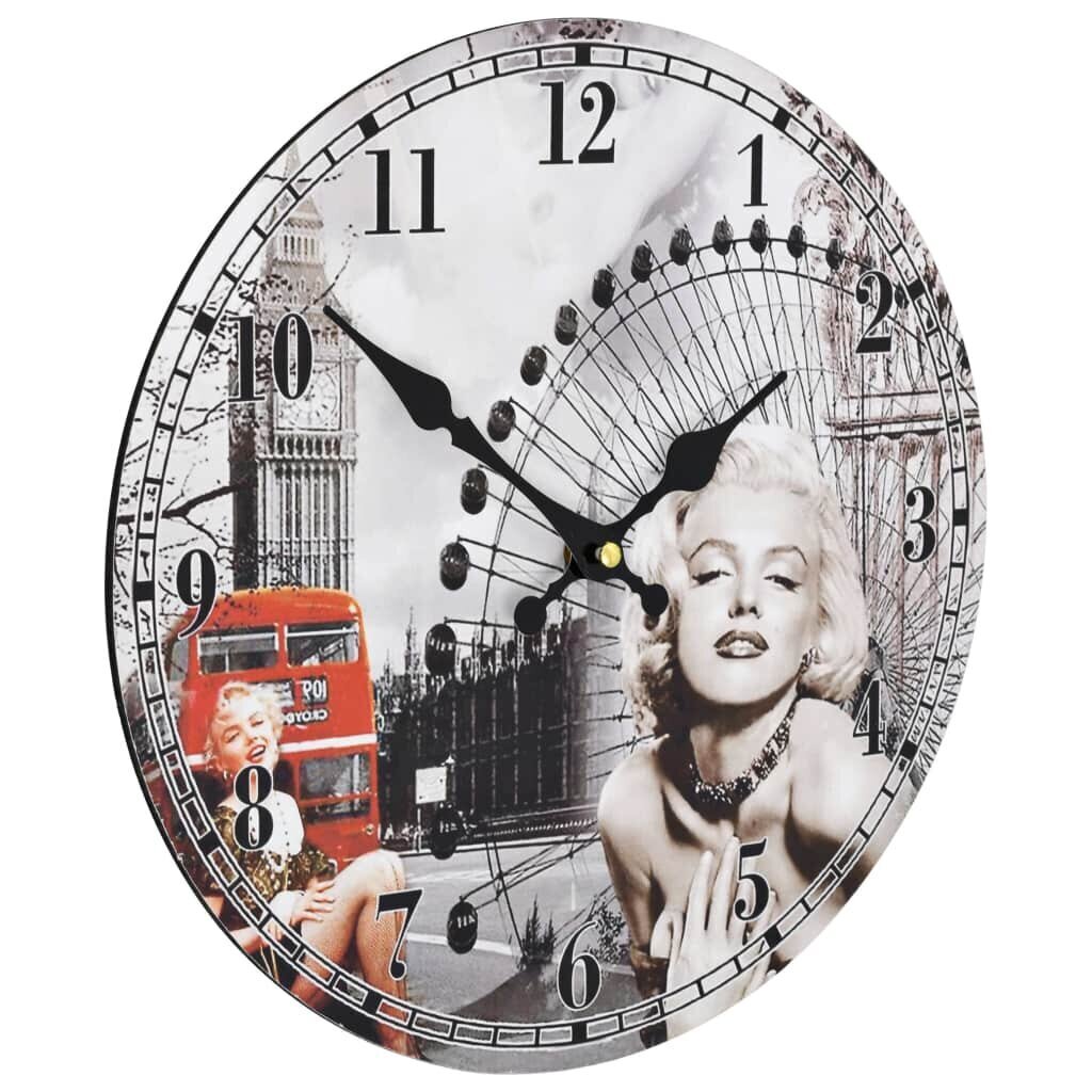 vidaXL vanaaegne seinakell, Marilyn Monroe, 30 cm цена и информация | Kellad | kaup24.ee