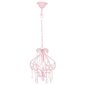 vidaXL laelamp helmestega roosa ümmargune E14 hind ja info | Rippvalgustid | kaup24.ee