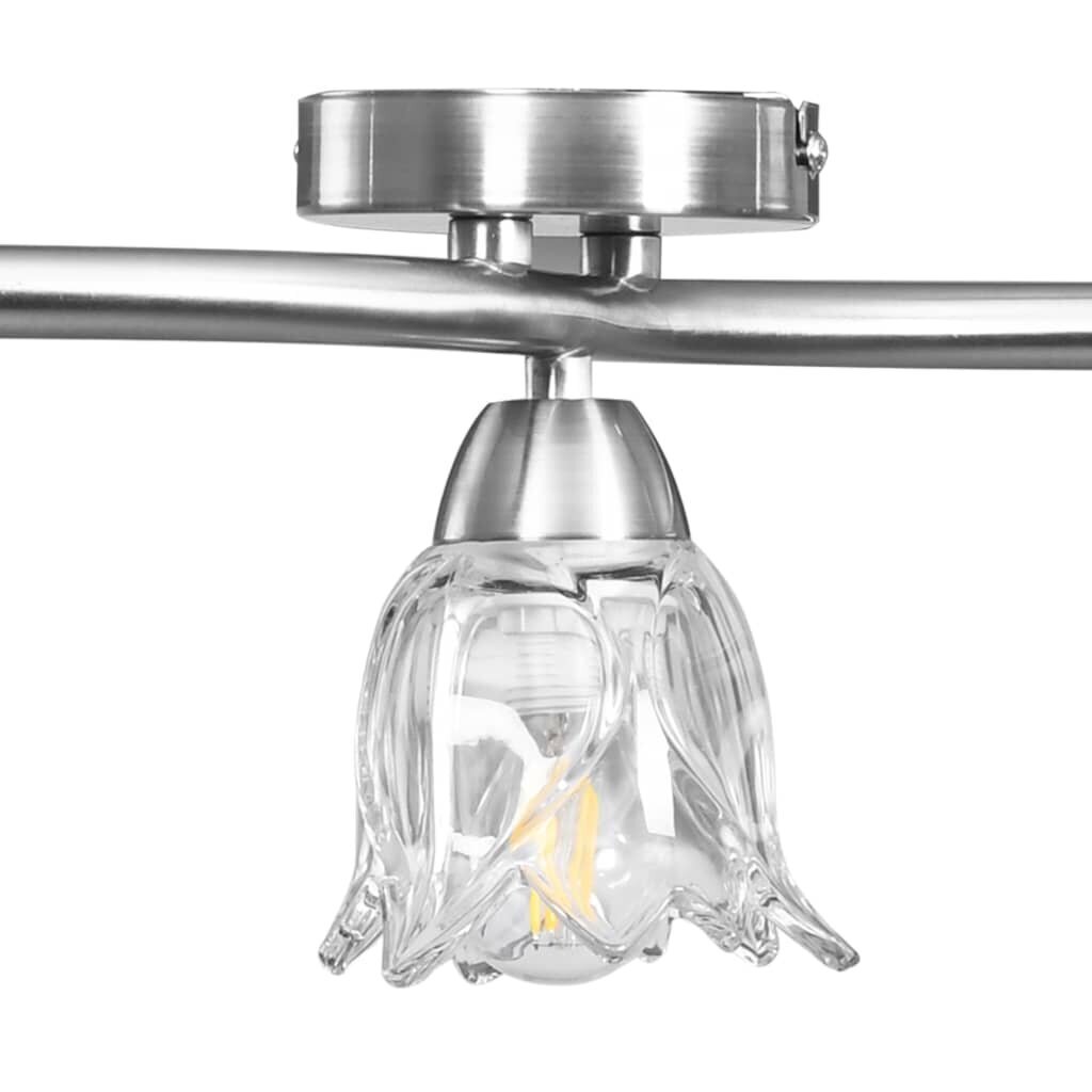 vidaXL laelamp läbipaistvate klaasist varjudega 3 E14 pirni, tulp цена и информация | Laelambid | kaup24.ee