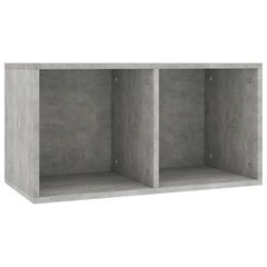 vidaXL vinüülplaatide kapp, betoonhall, 71 x 34 x 36 cm, puitlaastplaat цена и информация | Ящики для вещей | kaup24.ee