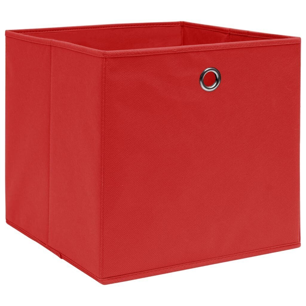 vidaXL hoiukastid 10 tk, punane, 32 x 32 x 32 cm, kangas hind ja info | Hoiukastid ja -korvid | kaup24.ee
