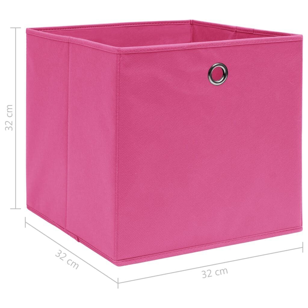 vidaXL hoiukastid 10 tk, roosa, 32 x 32 x 32 cm, kangas цена и информация | Hoiukastid ja -korvid | kaup24.ee