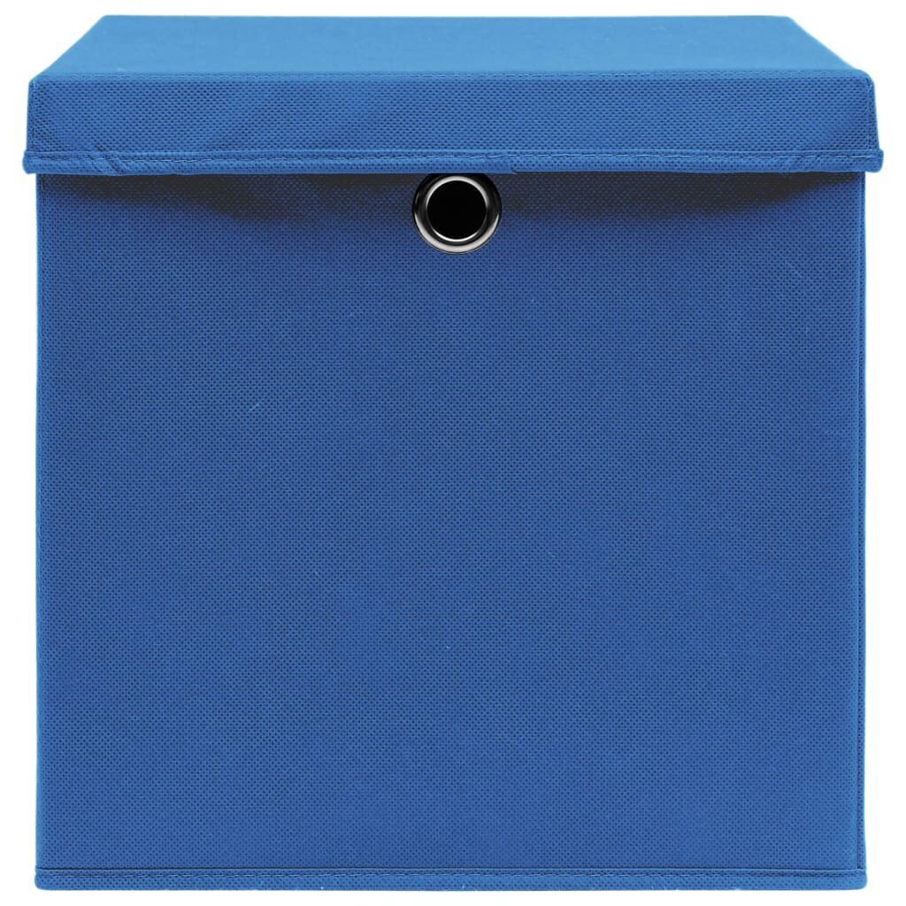 vidaXL hoiukastid kaanega 4 tk, 28 x 28 x 28 cm, sinine hind ja info | Hoiukastid ja -korvid | kaup24.ee