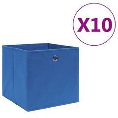 vidaXL mittekootud kangast hoiukastid 10 tk, 28 x 28 x 28 cm, sinine цена и информация | Ящики для вещей | kaup24.ee