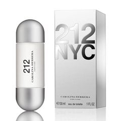 Naiste parfüüm 212 NYK Carolina Herrera EDT: Maht - 30 ml hind ja info | Carolina Herrera Kosmeetika, parfüümid | kaup24.ee