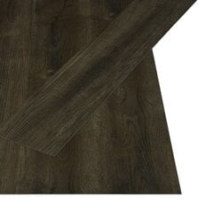 vidaXL iseliimuvad põrandalauad 4,46 m² 3 mm PVC, tumepruun hind ja info | Laminaatpõrandad | kaup24.ee