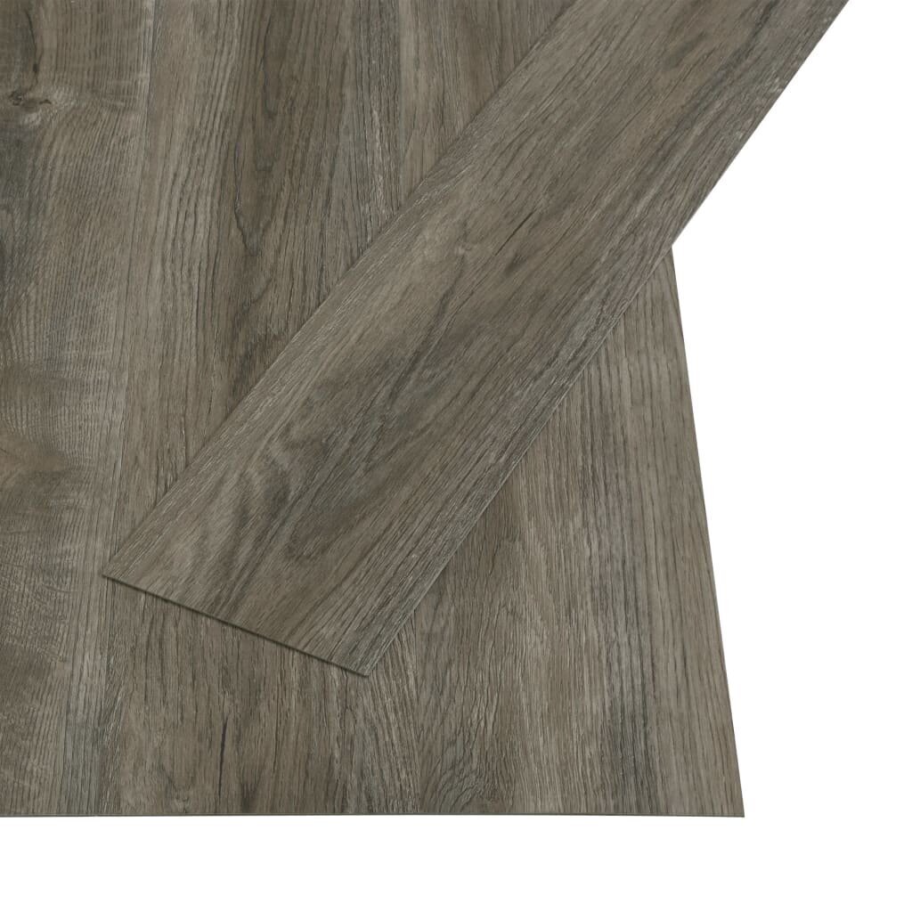 vidaXL iseliimuvad põrandalauad 4,46 m² 3 mm PVC, hall ja pruun hind ja info | Laminaatparkett | kaup24.ee