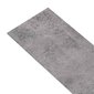 vidaXL PVC-st põrandalauad 5,02 m², 2 mm, iseliimuv, tsementpruun цена и информация | Laminaatparkett | kaup24.ee