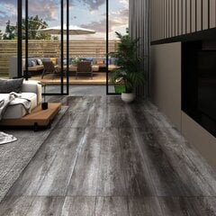 vidaXL PVC-st põrandalauad 5,02 m², 2 mm, iseliimuv, triibuline puit hind ja info | Laminaatpõrandad | kaup24.ee