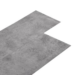 vidaXL PVC-st põrandaplaadid, 4,46 m² 3 mm, tsementpruun hind ja info | Laminaatparkett | kaup24.ee