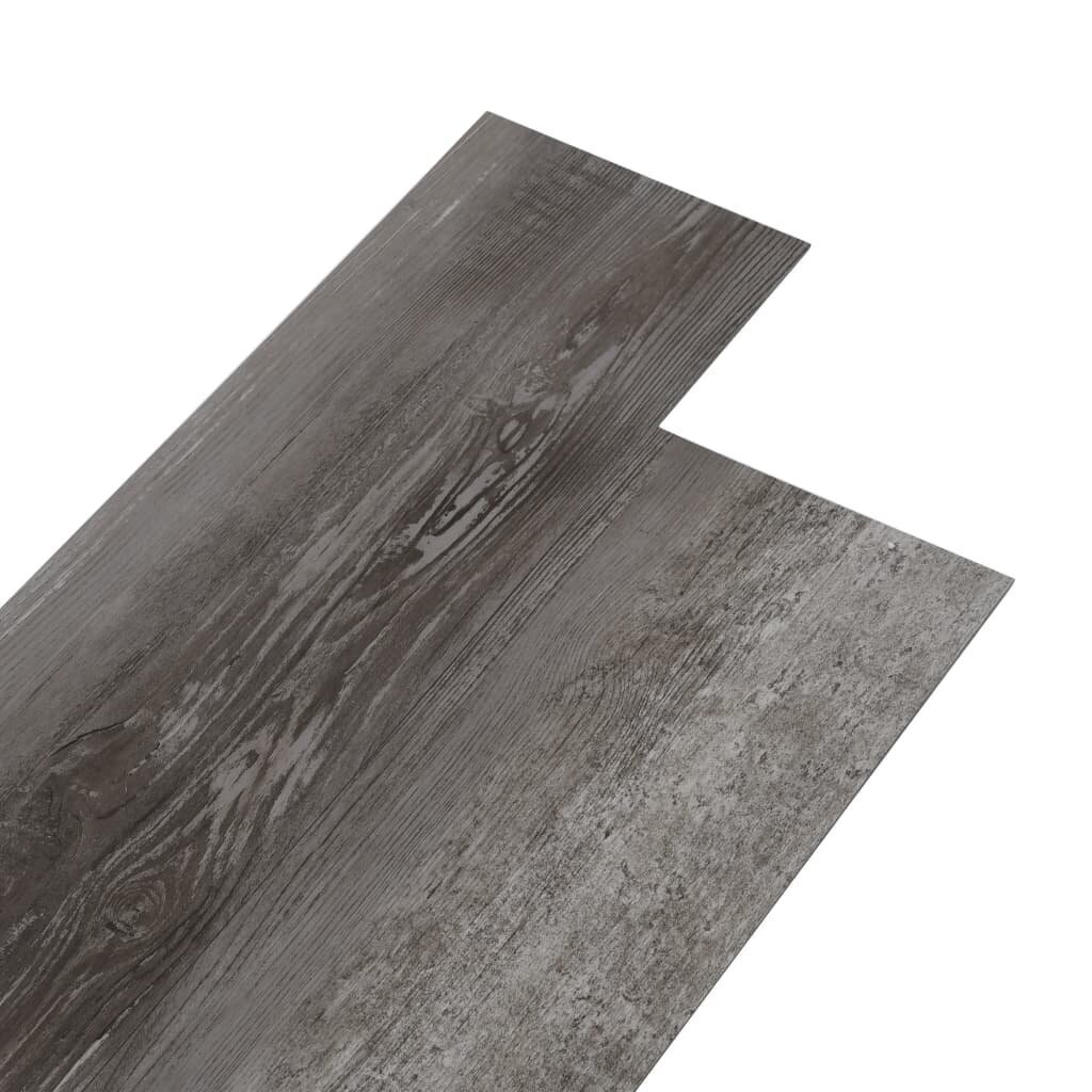 vidaXL PVC põrandaplaadid, 4,46 m² 3 mm, triibuline puit цена и информация | Laminaatparkett | kaup24.ee