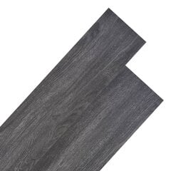 vidaXL PVC-st põrandalauad 4,46 m², 3 mm must hind ja info | Laminaatparkett | kaup24.ee