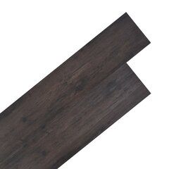 vidaXL PVC-st põrandalauad 4,46 m², 3 mm tumepruun hind ja info | Laminaatpõrandad | kaup24.ee