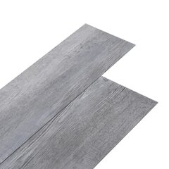 vidaXL PVC-st põrandalauad 5,02 m², 2 mm, iseliimuv, mattpuit, hall цена и информация | Ламинат | kaup24.ee