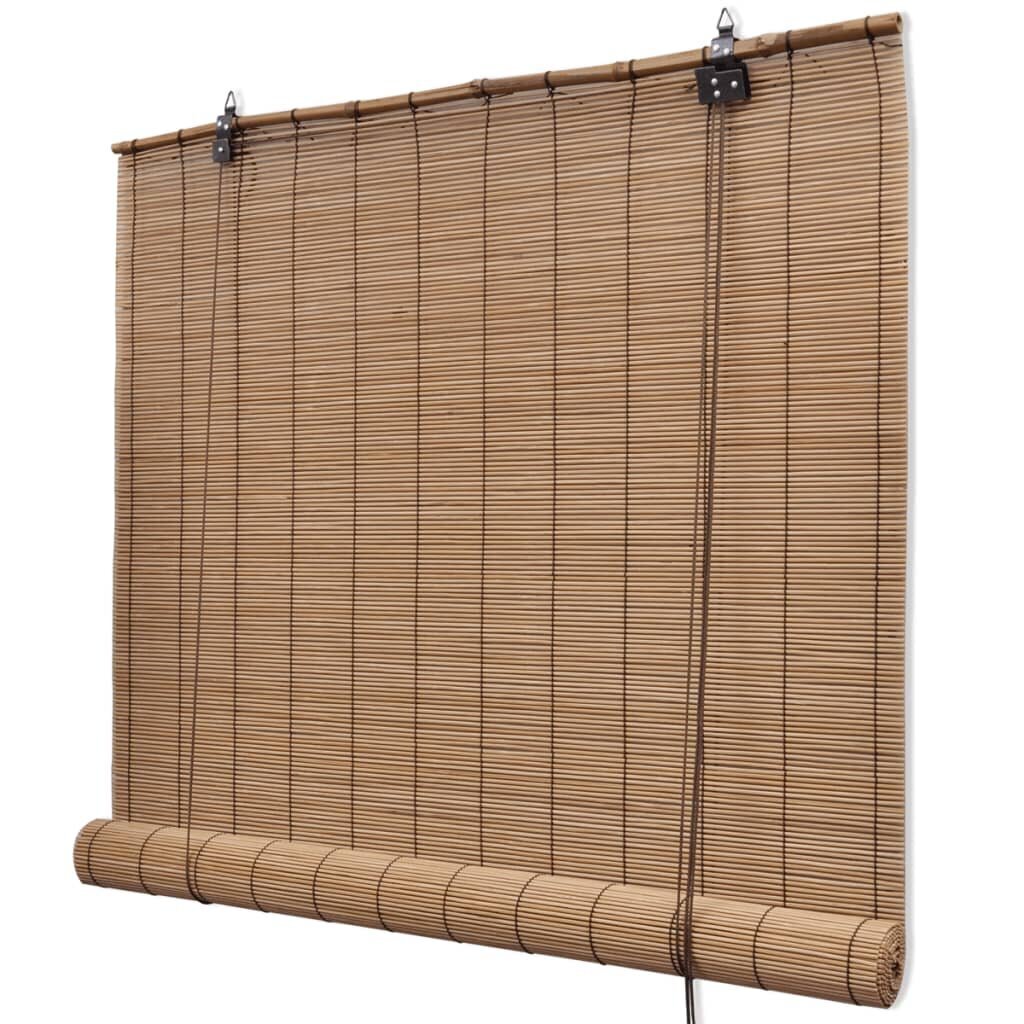 Pruunid bambusrulood 80 x 160 cm hind ja info | Voldikkardinad | kaup24.ee