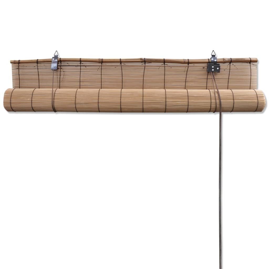 Pruunid bambusrulood 120 x 160 cm hind ja info | Voldikkardinad | kaup24.ee