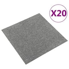vidaXL põranda plaatvaibad 20 tk, 5 m², 50 x 50 cm, hall hind ja info | Vaibad | kaup24.ee