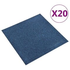 vidaXL põranda plaatvaibad 20 tk, 5 m², 50 x 50 cm, tumesinine цена и информация | Ковры | kaup24.ee