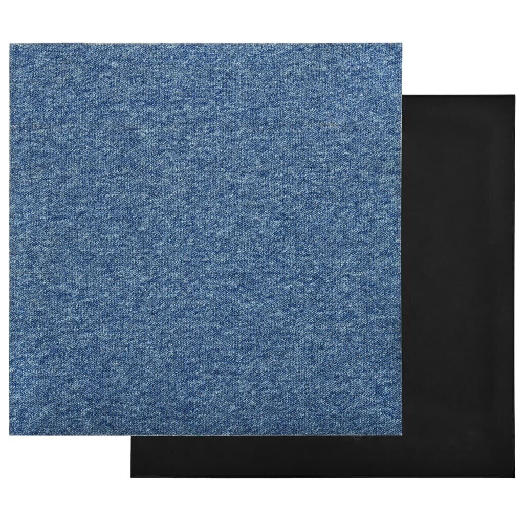 vidaXL põranda plaatvaibad 20 tk, 5 m², 50 x 50 cm, sinine hind ja info | Vaibad | kaup24.ee