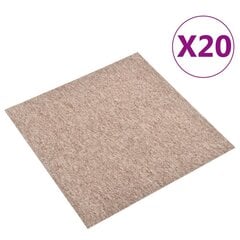 vidaXL põranda plaatvaibad 20 tk, 5 m², 50 x 50 cm, beež цена и информация | Ковры | kaup24.ee