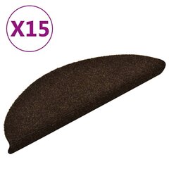 vidaXL isekleepuvad trepivaibad 15 tk, pruun, 56x17x3 cm, aastehnikas hind ja info | Vaibad | kaup24.ee