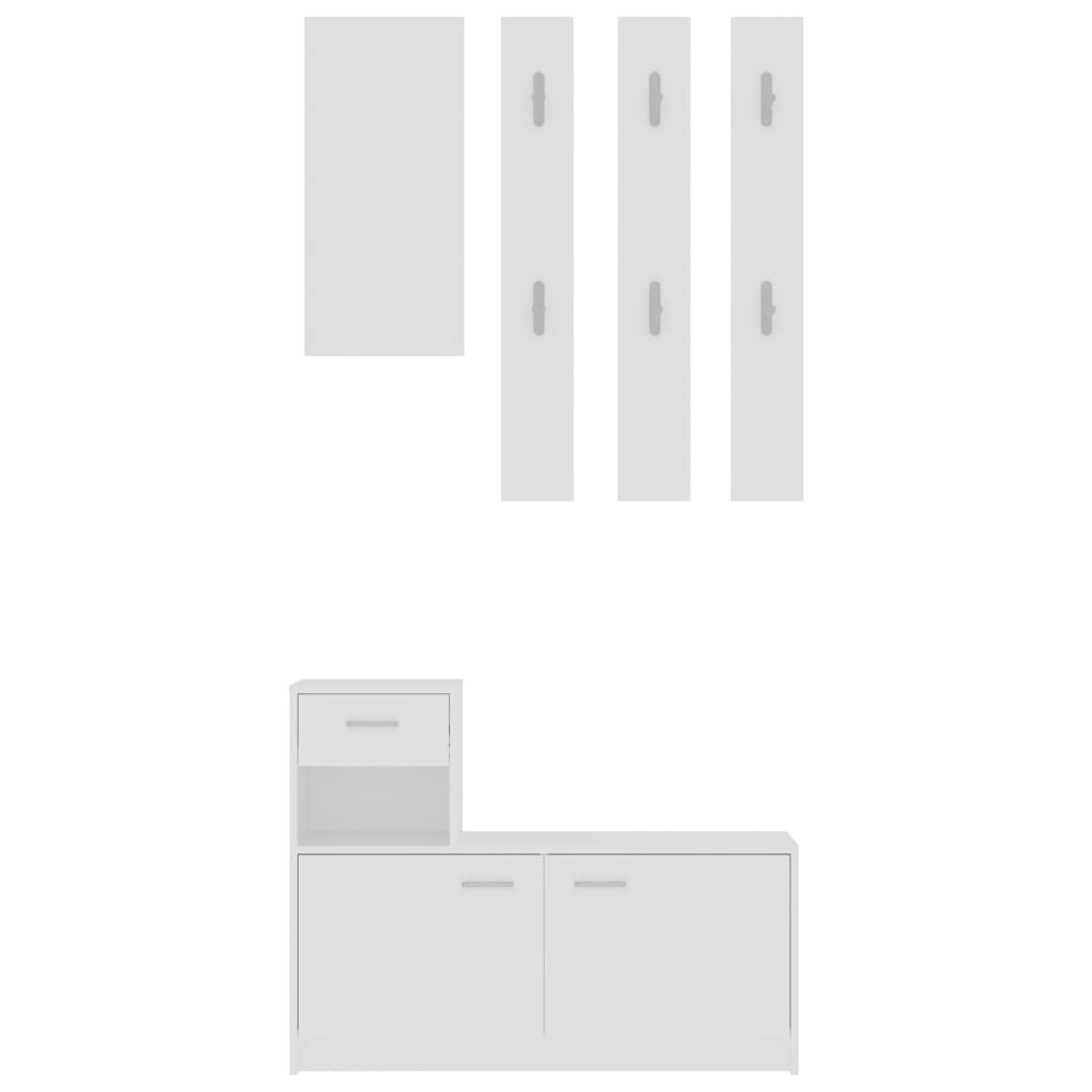 vidaXL esikumööbel valge 100 x 25 x 76,5 cm, puitlaastplaat hind ja info | Sektsioonid | kaup24.ee