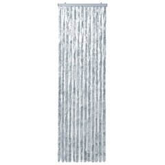 vidaXL putukakardin valge ja hall, 56 x 200 cm, šenill hind ja info | Sääsevõrgud, putukavõrgud | kaup24.ee