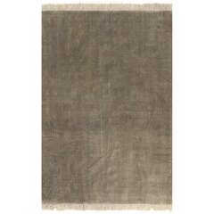 vidaXL Kilim vaip, puuvill 120 x 180 cm, pruunikashall цена и информация | Ковры | kaup24.ee