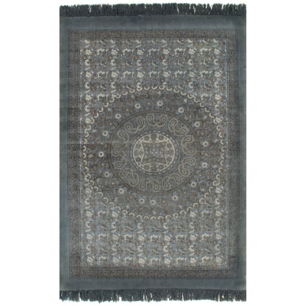 vidaXL Kilim vaip, puuvill, 120 x 180 cm, mustriline, hall цена и информация | Vaibad | kaup24.ee