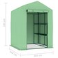 vidaXL kasvuhoone riiulitega, 143 x 143 x 195 cm hind ja info | Kasvuhooned | kaup24.ee