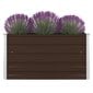 vidaXL kõrge peenrakast 100 x 100 x 45 cm, tsingitud teras, pruun hind ja info | Dekoratiivsed lillepotid | kaup24.ee