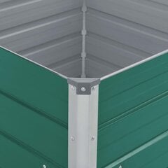 vidaXL kõrge peenrakast 100 x 100 x 45 cm, tsingitud teras, roheline цена и информация | Вазоны | kaup24.ee