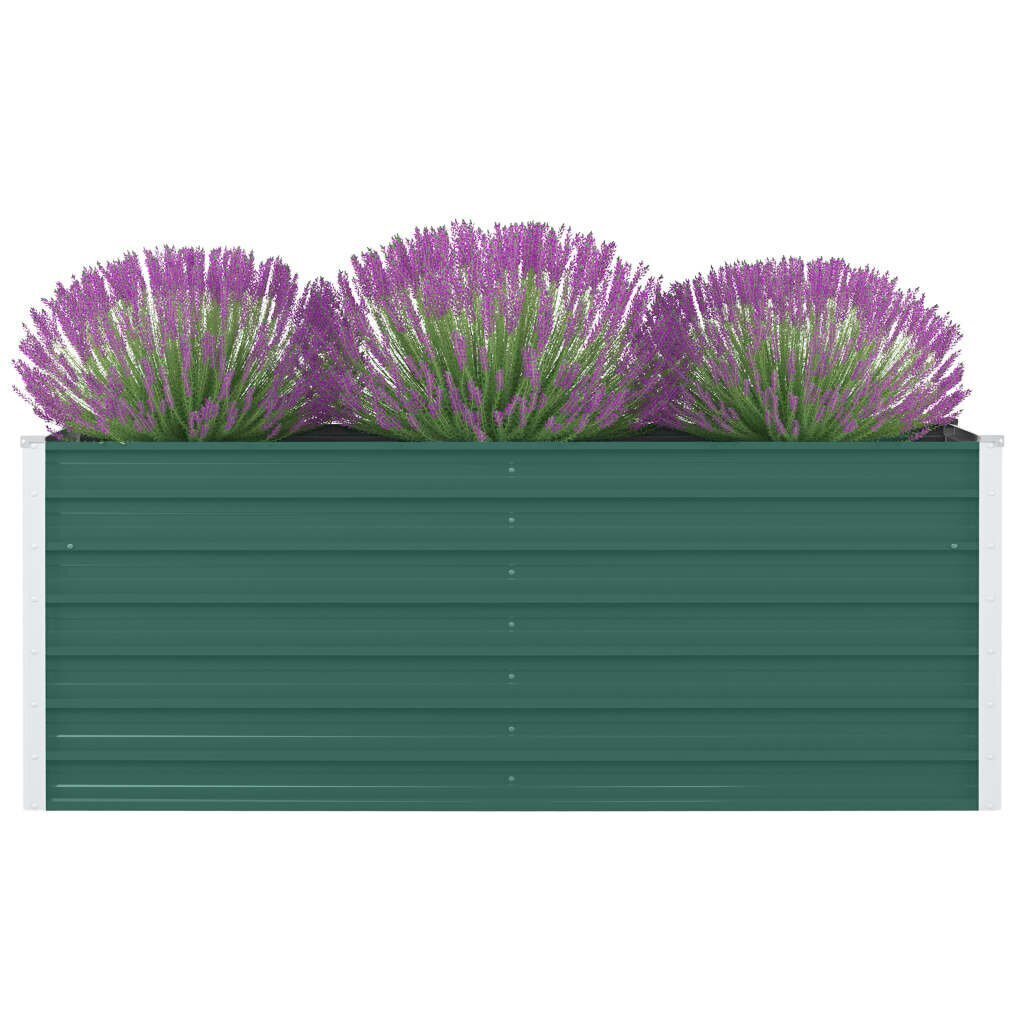 vidaXL kõrge peenrakast 160 x 80 x 45 cm, tsingitud teras, roheline hind ja info | Dekoratiivsed lillepotid | kaup24.ee