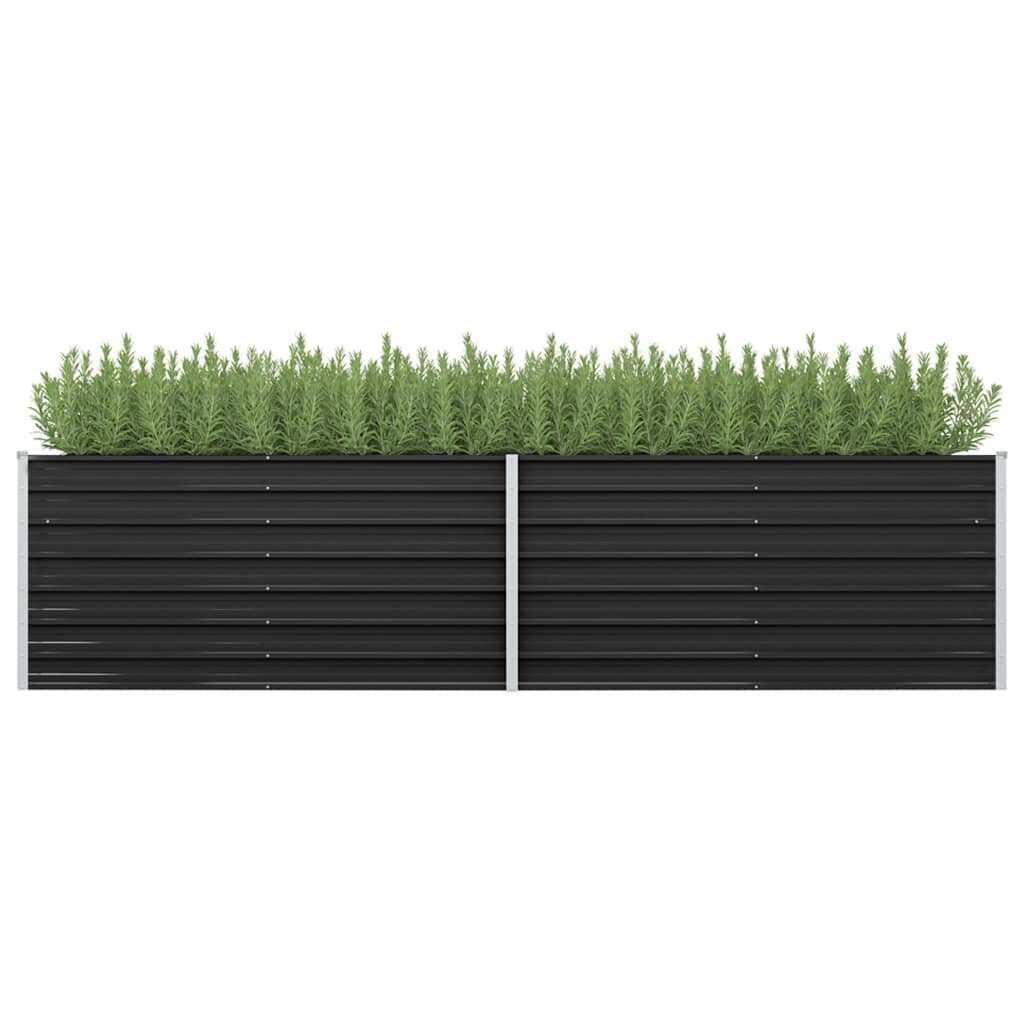 vidaXL aia taimelava antratsiithall 320 x 80 x 77 cm tsingitud teras цена и информация | Lillekastid | kaup24.ee
