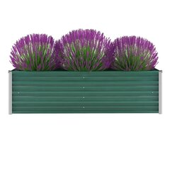 vidaXL taimelava, tsingitud teras, 160 x 40 x 45 cm, roheline цена и информация | Ящики для цветов | kaup24.ee