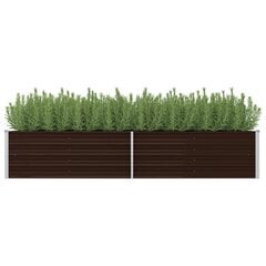 vidaXL aia taimelava pruun 240 x 80 x 45 cm tsingitud teras hind ja info | Lillekastid | kaup24.ee
