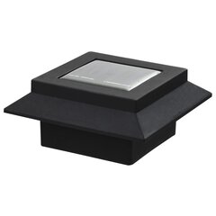 vidaXL päikesepatareiga aiavalgustid 6 tk LED ruudukujuline 12 cm must hind ja info | Aia- ja õuevalgustid | kaup24.ee