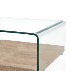 vidaXL kohvilaud läbipaistev 50 x 50 x 45 cm karastatud klaas hind ja info | Diivanilauad | kaup24.ee