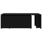 vidaXL kohvilaud, must, 150 x 50 x 35 cm puitlaastplaat hind ja info | Diivanilauad | kaup24.ee