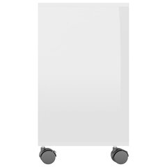 vidaXL lisalaud, kõrgläikega, valge, 70 x 35 x 55 cm puitlaastplaat hind ja info | Diivanilauad | kaup24.ee