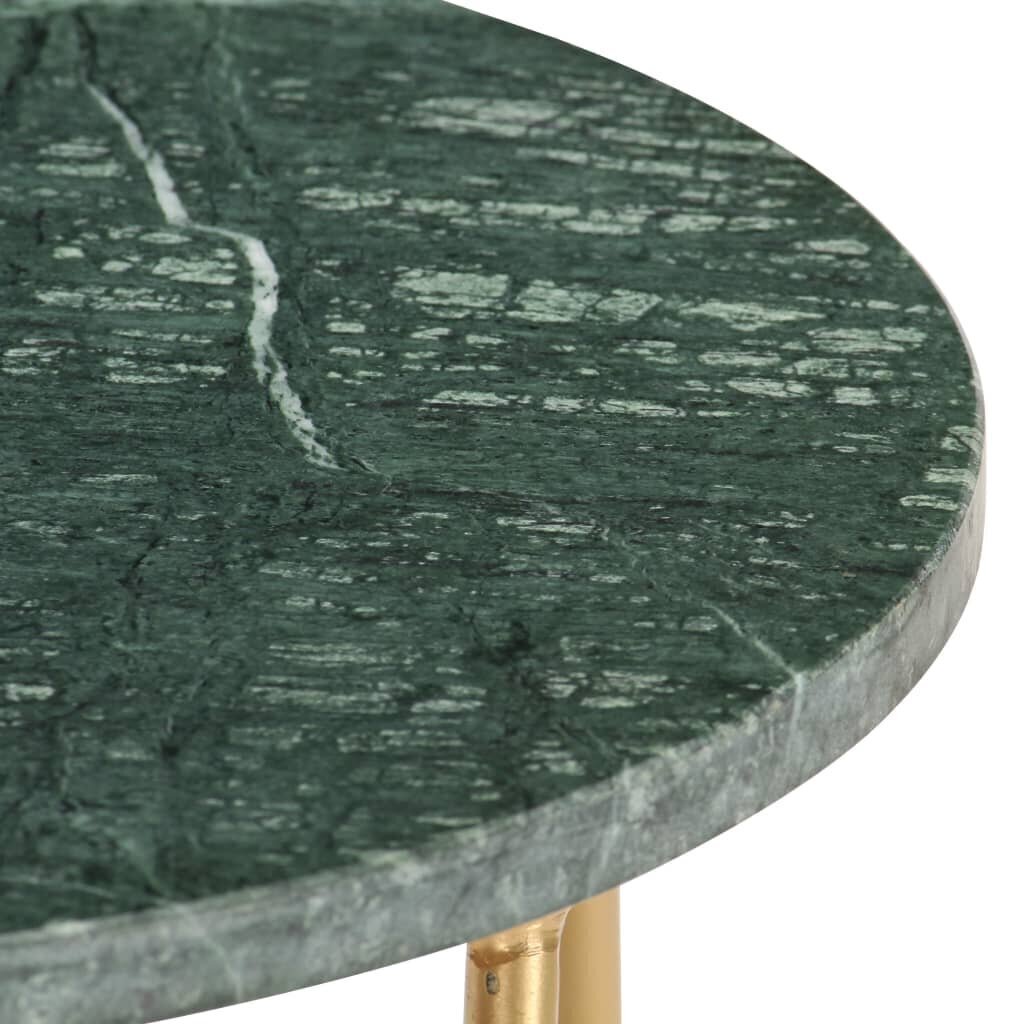 vidaXL kohvilaud, roheline, 40x40x40 cm ehtne kivi marmori tekstuuriga цена и информация | Diivanilauad | kaup24.ee