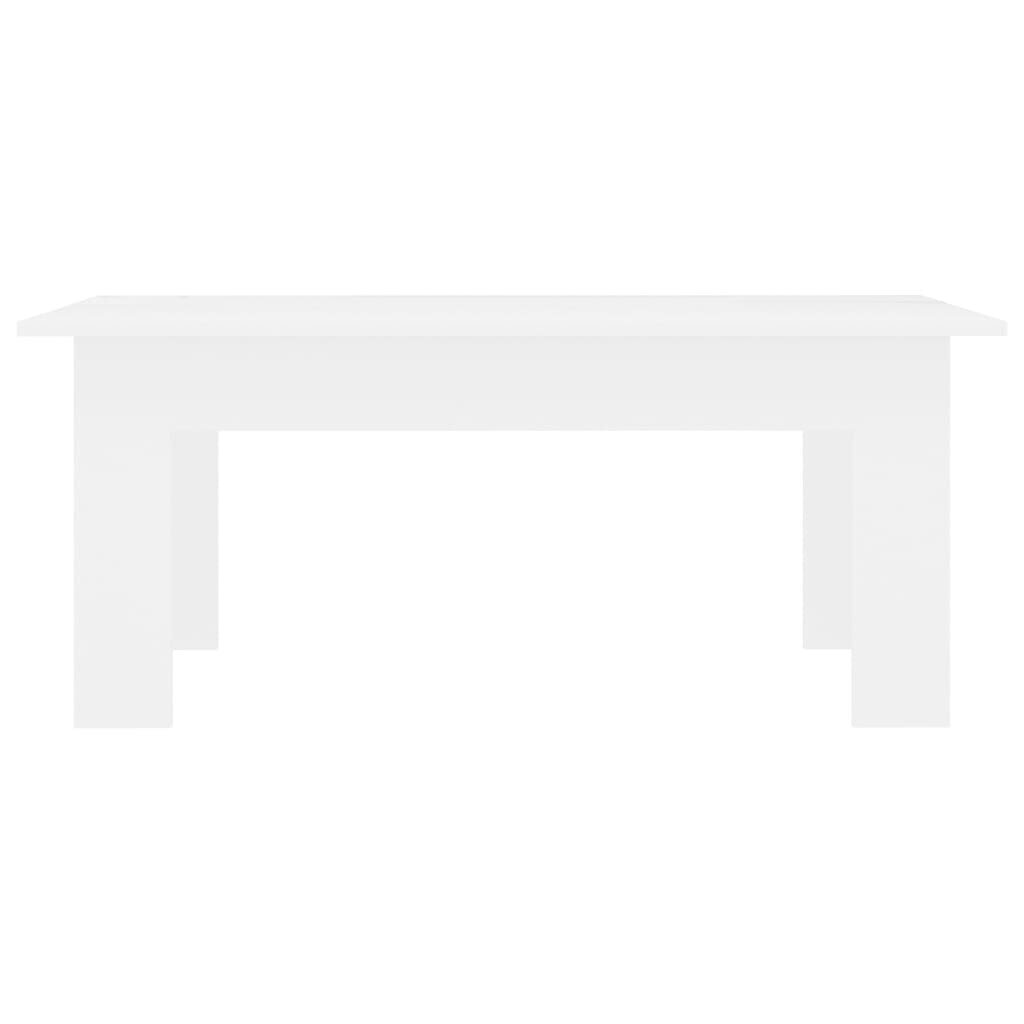 vidaXL kohvilaud, valge, 100 x 60 x 42 cm puitlaastplaat hind ja info | Diivanilauad | kaup24.ee