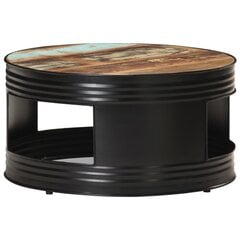 vidaXL kohvilaud, must 68 x 68 x 36 cm, taastatud puit hind ja info | Diivanilauad | kaup24.ee