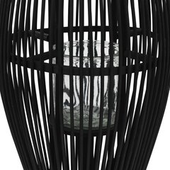 vidaXL rippuv küünlalatern, bambus, must, 95 cm hind ja info | Küünlad, küünlajalad | kaup24.ee