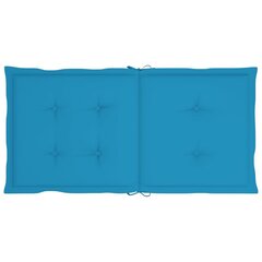 vidaXL aiatooli istmepadjad 4 tk sinine 100 x 50 x 3 cm цена и информация | Декоративные подушки и наволочки | kaup24.ee